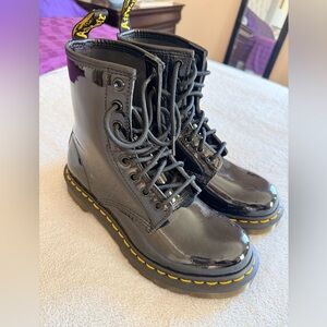 Dr. Martens Black Patent Leather Boots